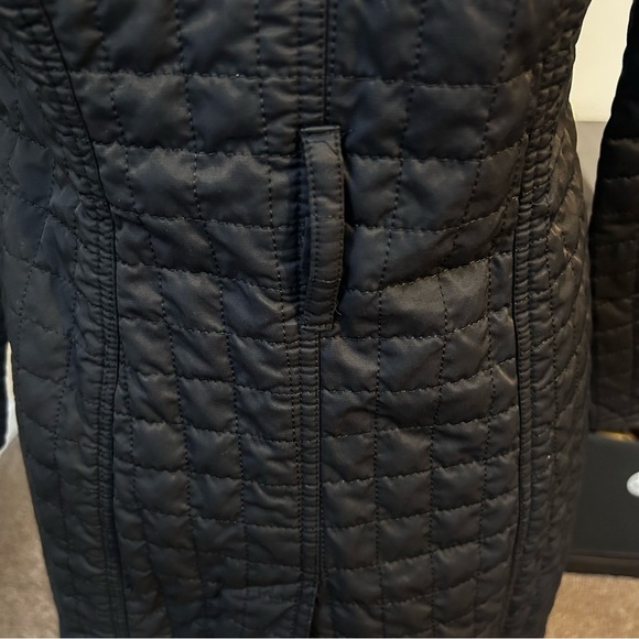 Express Black Trench Coat with Quilted Design - Picture 6 of 6